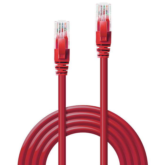 Cablu de Rețea Rigid UTP Categoria 6 LINDY 48031 Roșu 50 cm 1 Unități