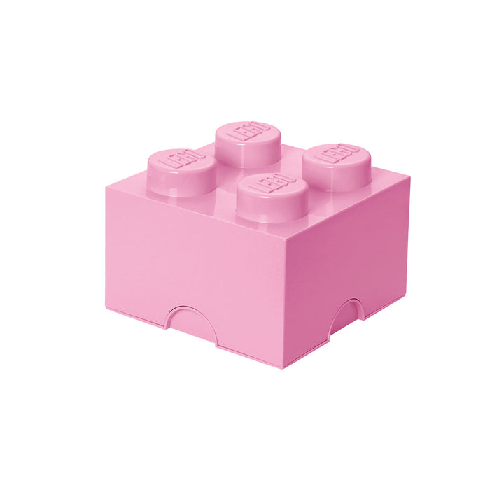 Cutie de depozitare LEGO, cărămidă 2x2 cu 4 butoane, roz, 3+ ani