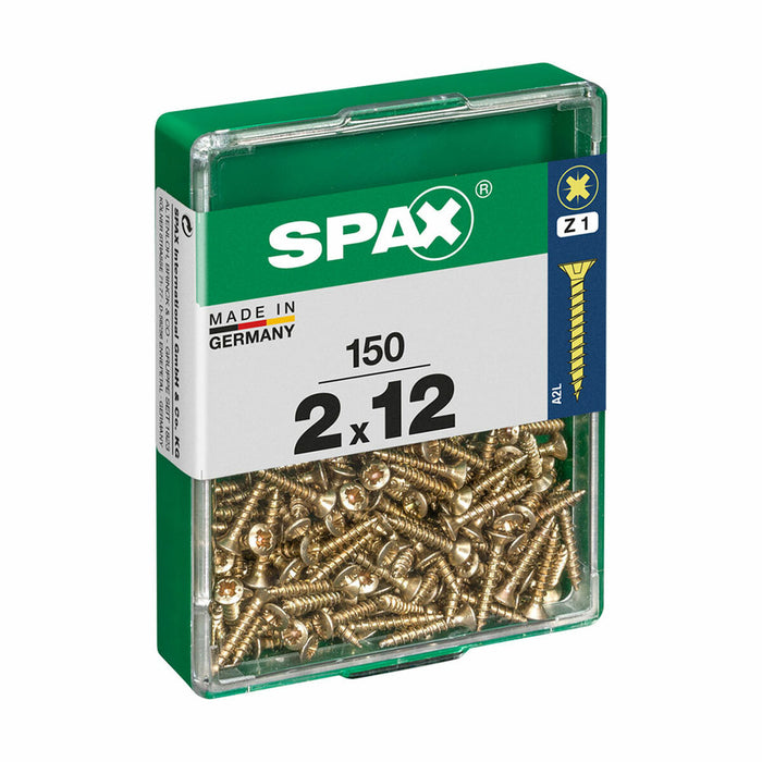Cutie cu șuruburi SPAX 4081020200122 Șurub de lemn Cap turtit (2 x 12 mm) (2,0 x 12 mm)