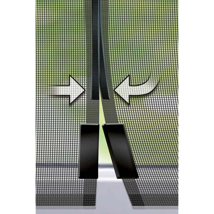 Perdea Împotriva Insectelor Schellenberg Uși Magnetic 90 x 210 cm Antracit Fibră de Sticlă