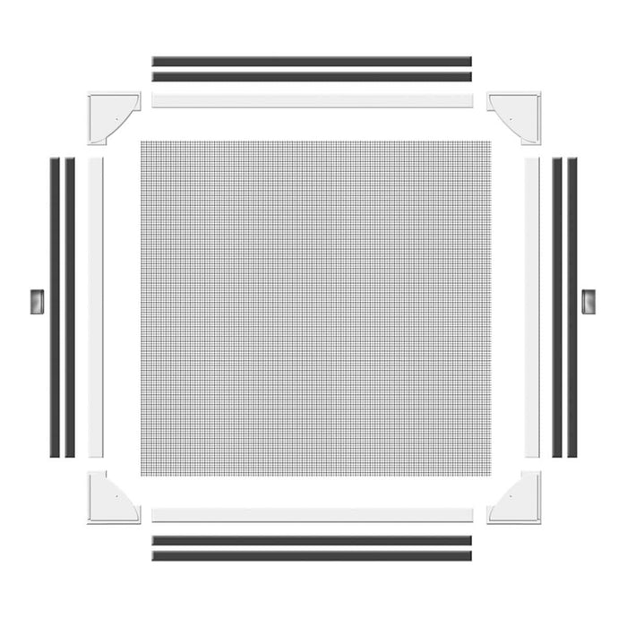 Plasă antițânțari Schellenberg Magnetic Cu ramă Fibră de Sticlă Alb (100 x 120 cm)