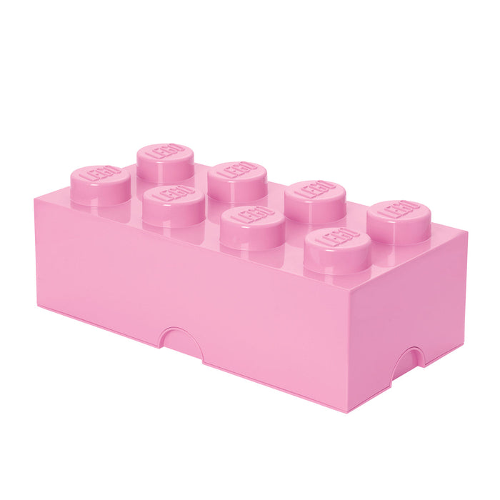 Cutie de depozitare LEGO, cărămida 8 (4x2), roz, 8 butoni, 3+ ani