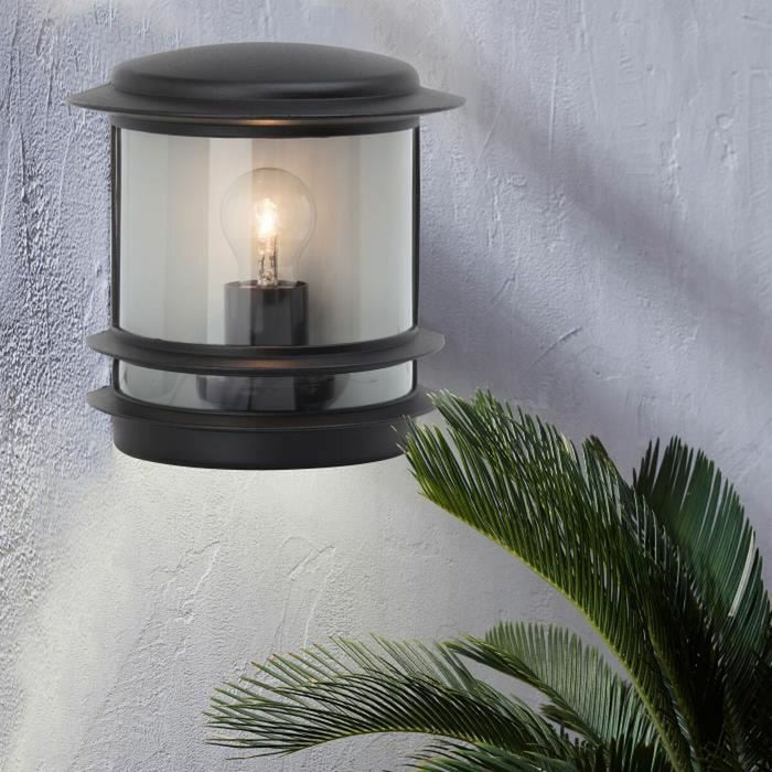 Lampă de perete Brilliant Hollywood Exterior Negru Metal A+