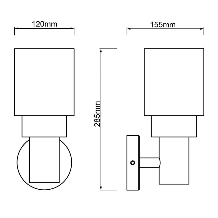 Lampă de perete Brilliant 8 W Negru Antracit Metal