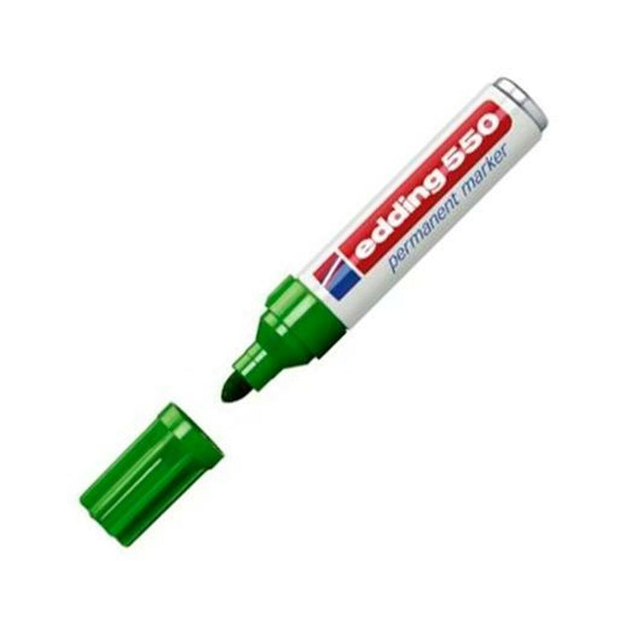 Marker permanent Edding 550 Verde (10 Unități)