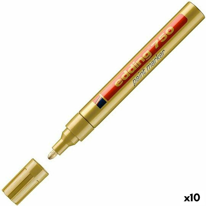 Marker permanent Edding 750 Auriu* 10 Unități 2-4 mm (10 Unități)