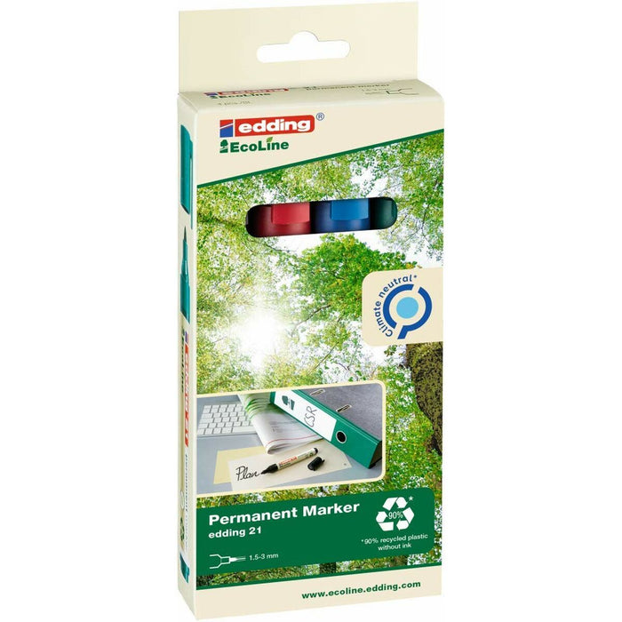 Marker permanent Edding 21-4-S 1 mm 4 Piese