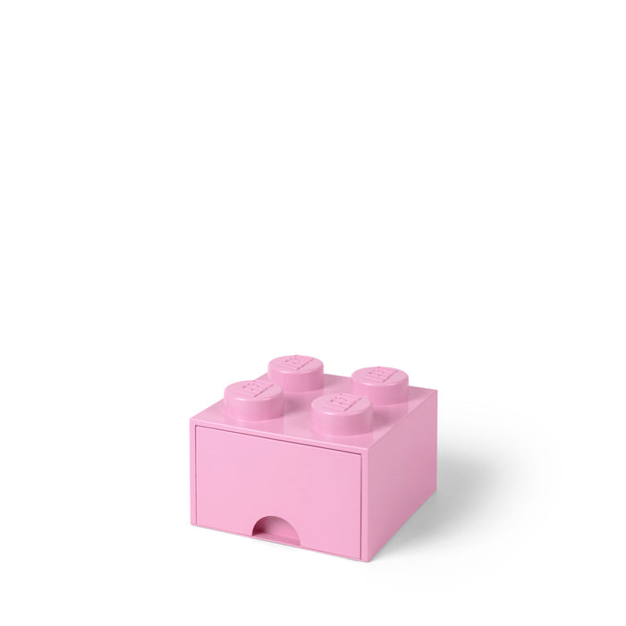 Cutie de depozitare LEGO cu sertar, format 2x2, 4 butoni, roz