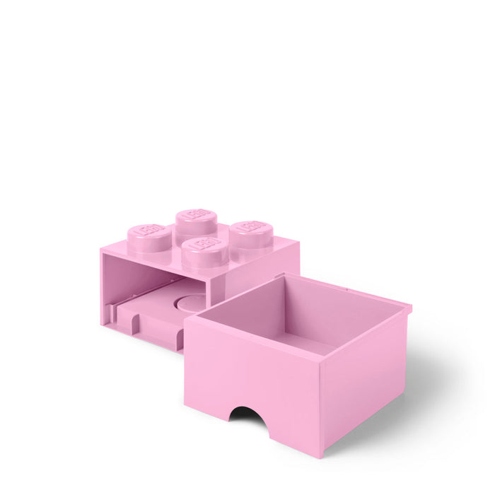 Cutie de depozitare LEGO cu sertar, format 2x2, 4 butoni, roz