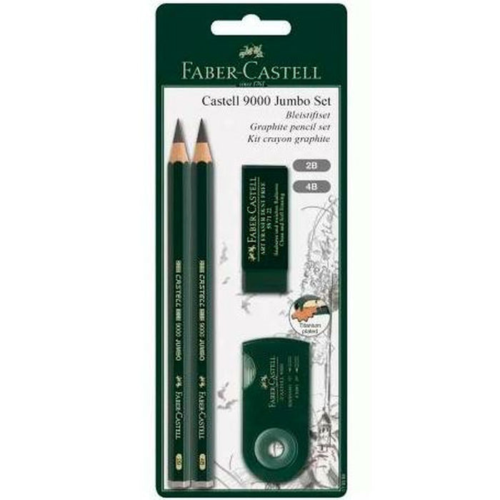 Set de Creioane Faber-Castell Negru (5 Unități)