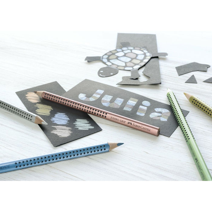 Creioane culori Faber-Castell Verde metalic (12 Unități)