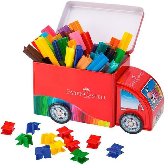 Set de Carioci Faber-Castell Connector carcasă metalică Camion Multicolor (6 Piese)