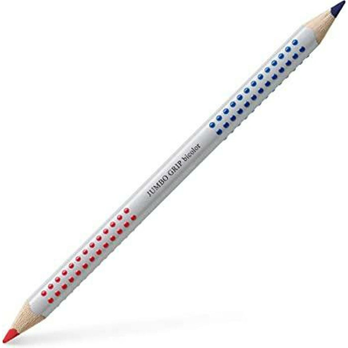 Creioane culori Faber-Castell Jumbo Albastru Roșu (12 Unități)