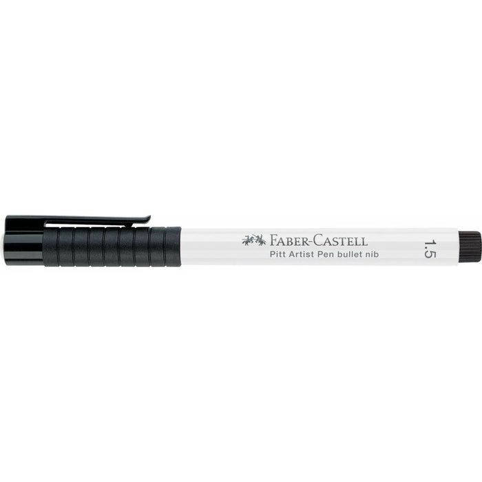 Marker permanent Faber-Castell Pitt Artist Alb (10 Unități)