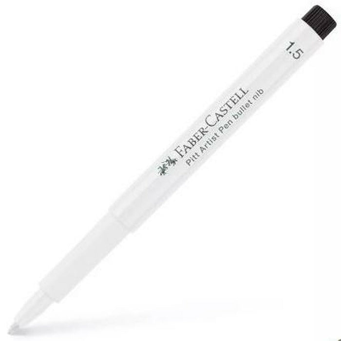 Marker permanent Faber-Castell Pitt Artist Alb (10 Unități)