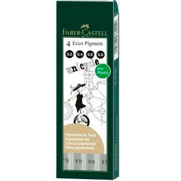 Set de Carioci Faber-Castell Ecco Pigment Negru (5 Unități)