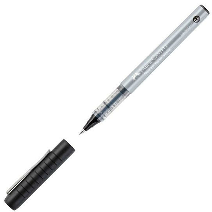 Stilou cu cerneală lichidă Faber-Castell Roller Free Ink Negru 0,5 mm (12 Unități)
