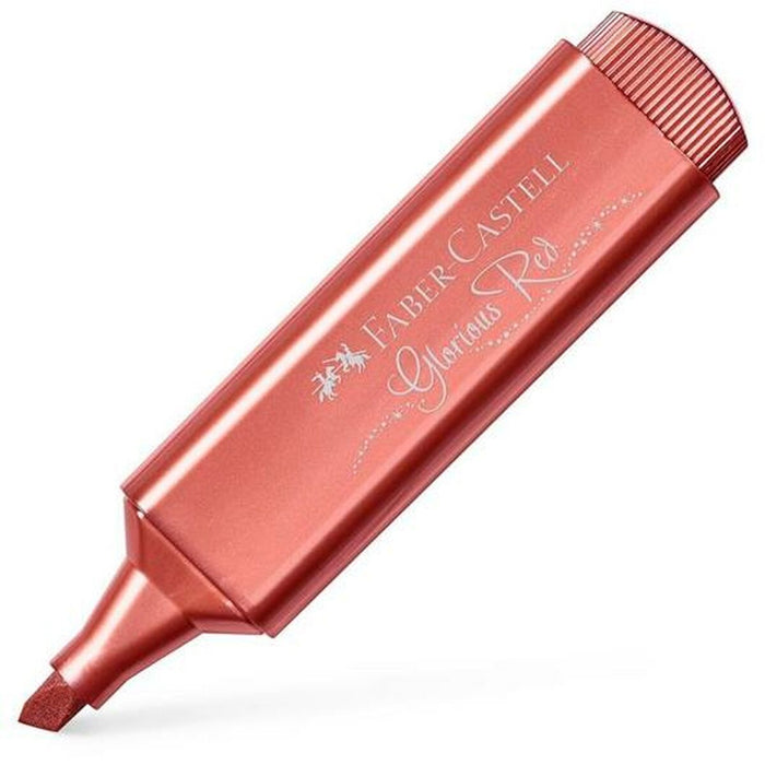 Marker Faber-Castell Textliner 46 metalic Roșu (10 Unități)