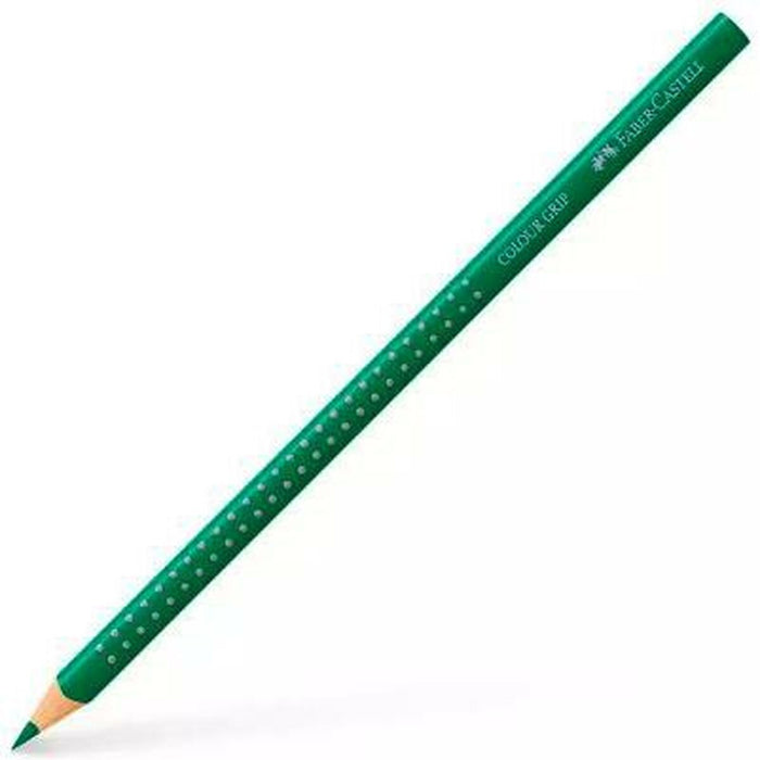 Creioane culori Faber-Castell Colour Grip Verde Smarald (12 Unități)