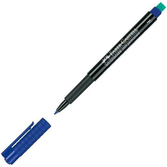 Marker permanent Faber-Castell Multimark 1513 F Albastru (10 Unități)