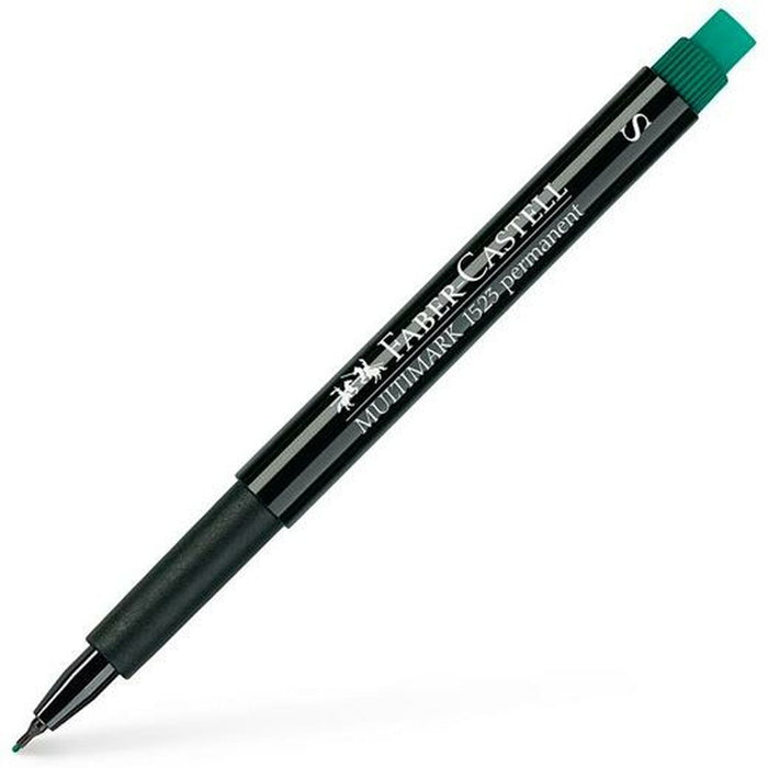 Marker permanent Faber-Castell Multimark 1523 S Verde (10 Unități)