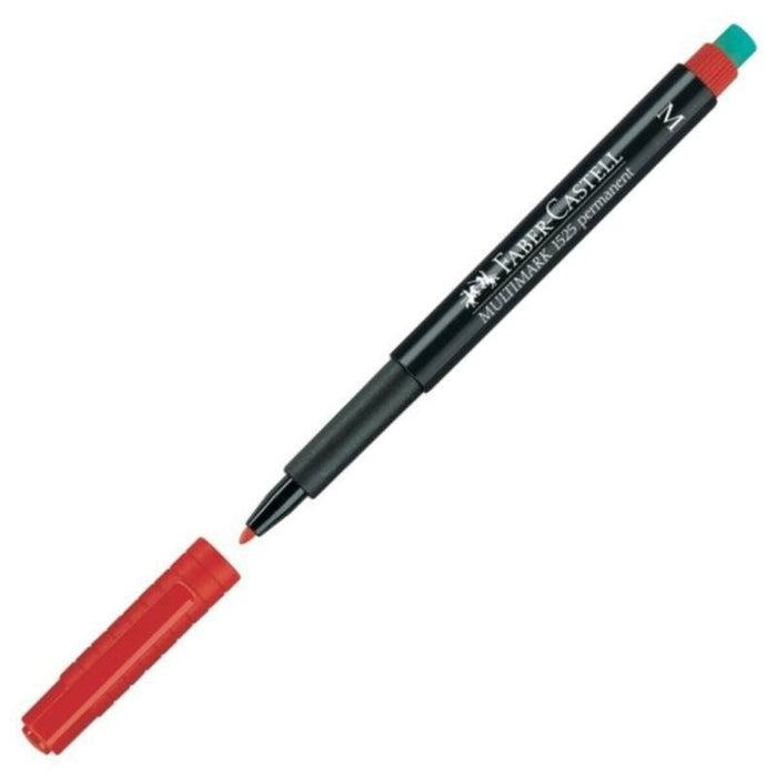 Marker permanent Faber-Castell Multimark 1525 M Roșu (10 Unități)