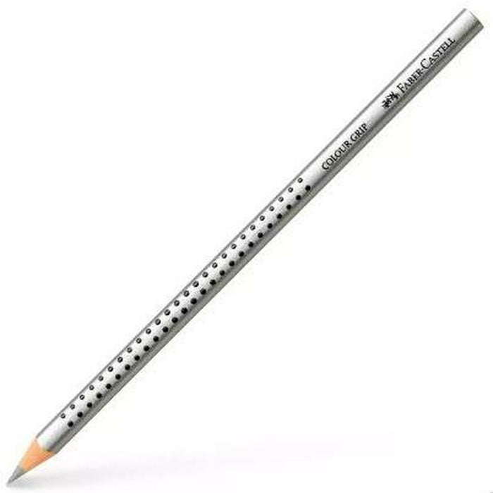 Creioane culori Faber-Castell Colour Grip Argintiu (12 Unități)