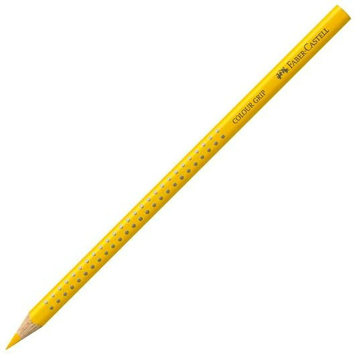 Creioane culori Faber-Castell Colour Grip Galben (12 Unități)