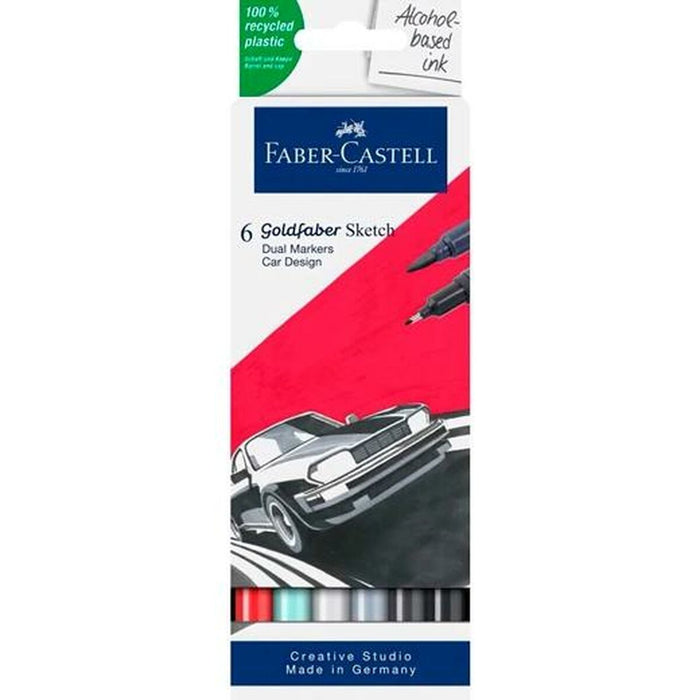 Set de Carioci Faber-Castell Goldfaber Sketch - Car Design Double 6 Piese