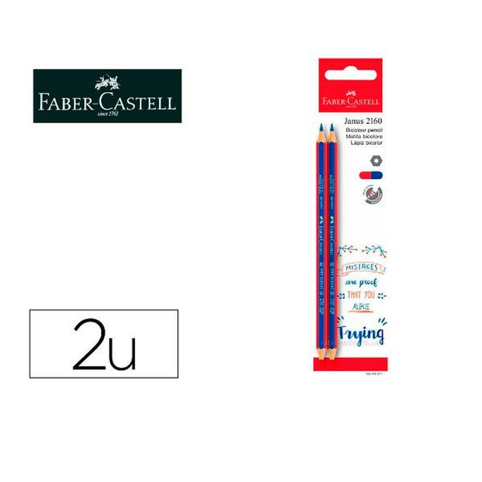 Creion Faber-Castell 100-102-371 Albastru Roșu (2 Unități)