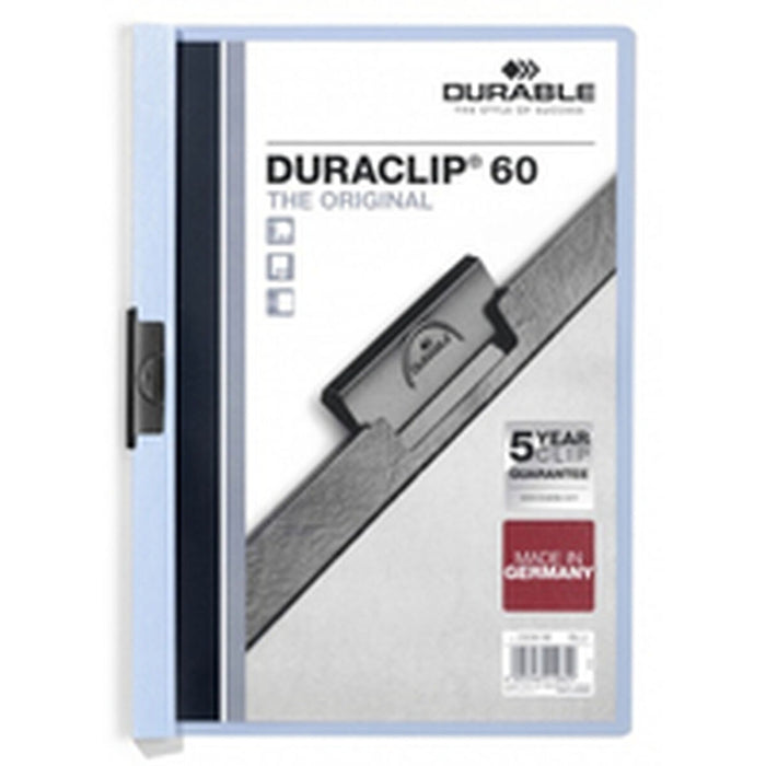Dosar Servietă Durable Duraclip 60 Albastru Transparent A4 25 Piese