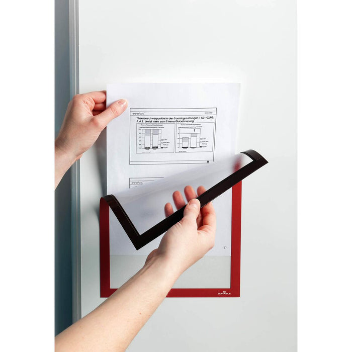 Cadru de informații Durable 4869-03 Plastic Roșu (5 Unități)