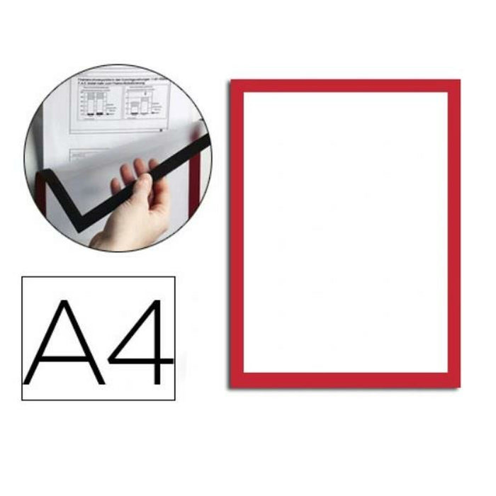 Cadru de informații Durable 4869-03 Plastic Roșu (5 Unități)