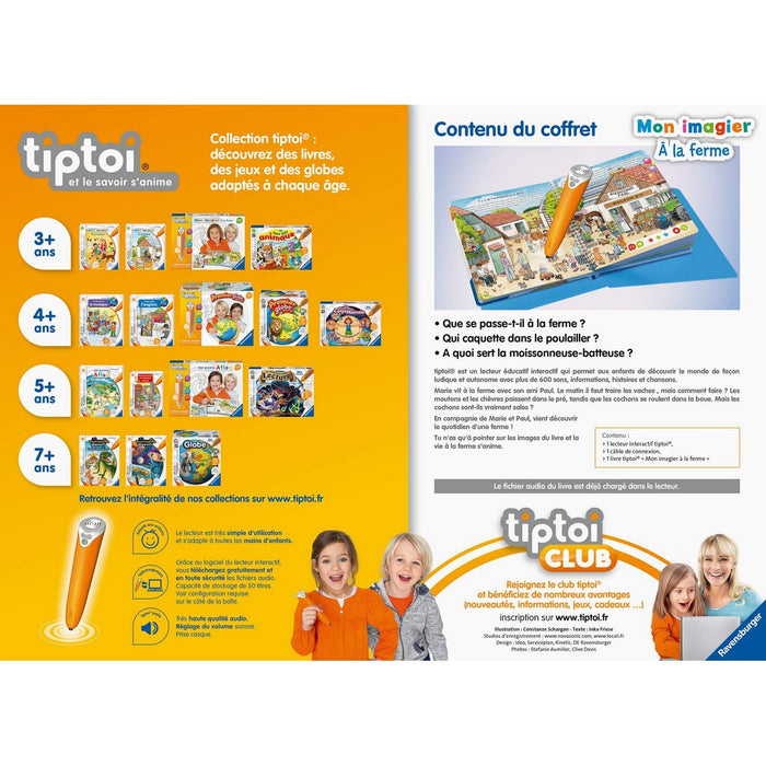 Joc de Masă Ravensburger Complete interactive reader box + Book Imagier At the farm Tiptoi (FR)
