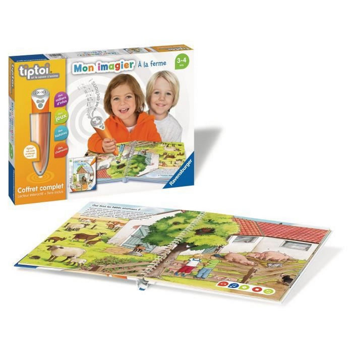 Joc de Masă Ravensburger Complete interactive reader box + Book Imagier At the farm Tiptoi (FR)