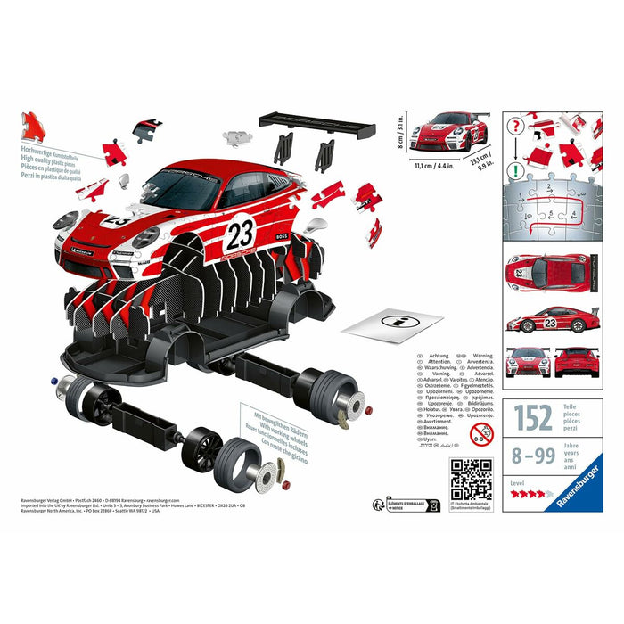 Puzzle 3D Porsche 911 GT3 Cup Salzburg 152 Piese