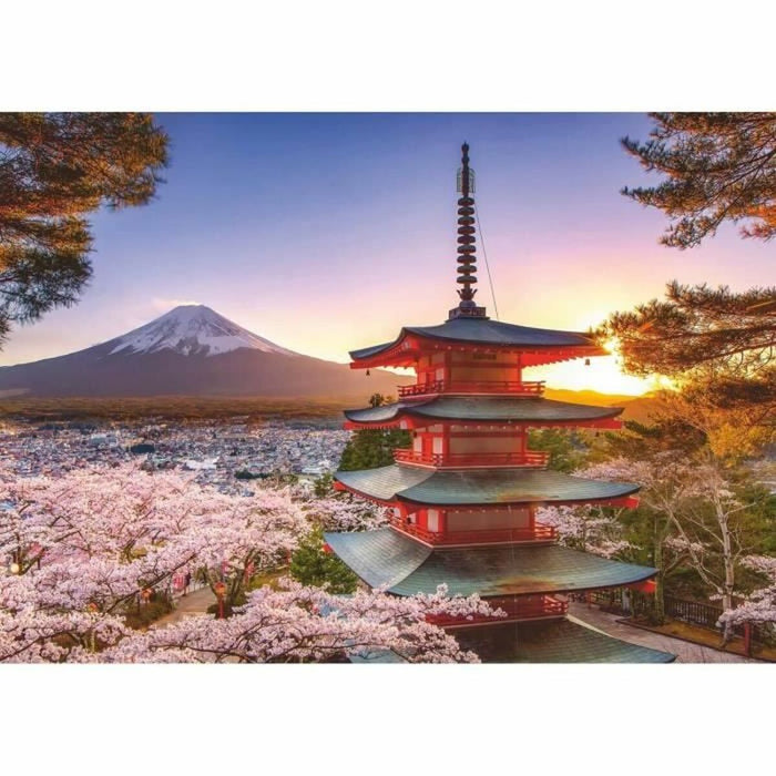 Puzzle Ravensburger 17090 Mount Fuji Cherry Blossom View 1000 Piese