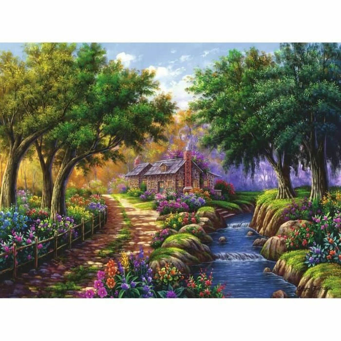 Puzzle Ravensburger 17109 Cottage By The River 1500 Piese