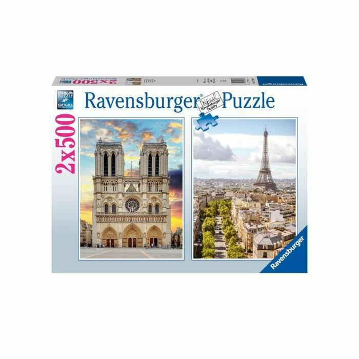 Puzzle Ravensburger Paris & Notre Dame 2 x 500 Piese
