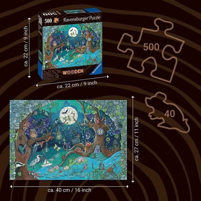 Puzzle Ravensburger 17516 Fantasy Forest Lemn 500 Piese