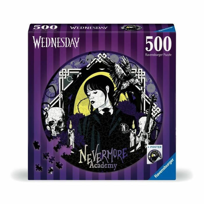 Puzzle Ravensburger Mercredi Adams 500 Piese