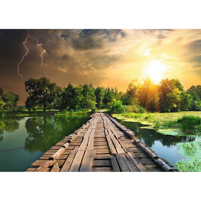 Puzzle Ravensburger 19538 The Wooden Footbridge 1000 Piese