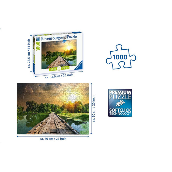 Puzzle Ravensburger 19538 The Wooden Footbridge 1000 Piese