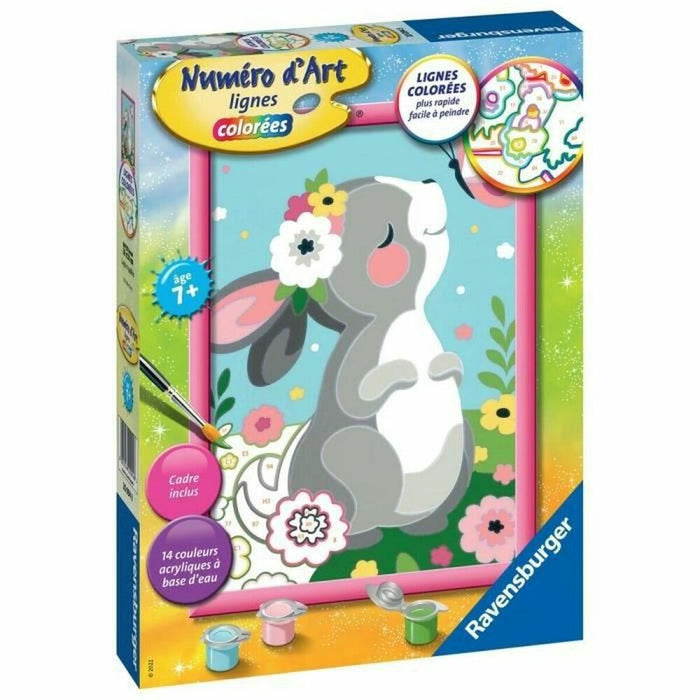 Set de pictură pe numere Ravensburger Rabbit and Butterfly