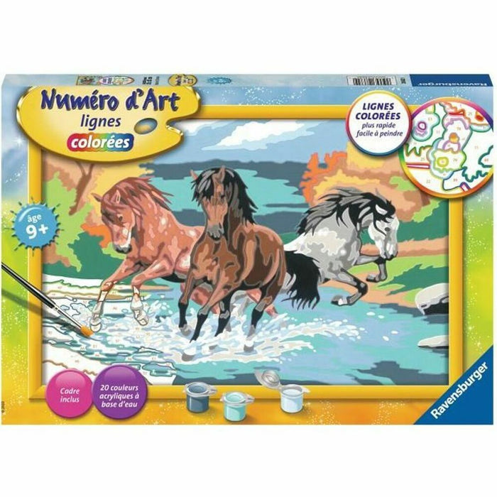Desene pentru colorat Ravensburger Horde of Horses
