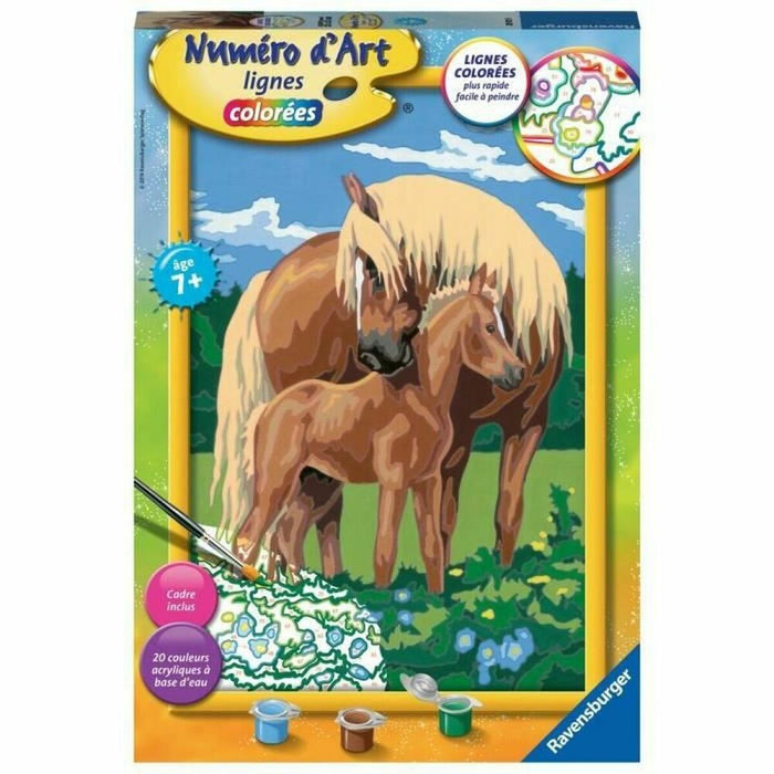 Set de pictură pe numere Ravensburger Proud Horses
