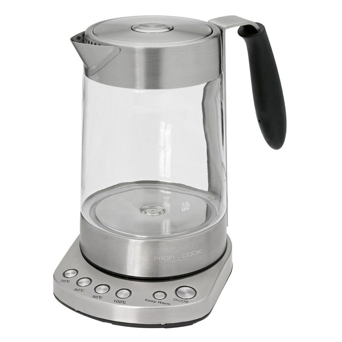 Fierbător Clatronic PC-WKS 1020 G Negru Oțel inoxidabil 3000 W 1,7 L