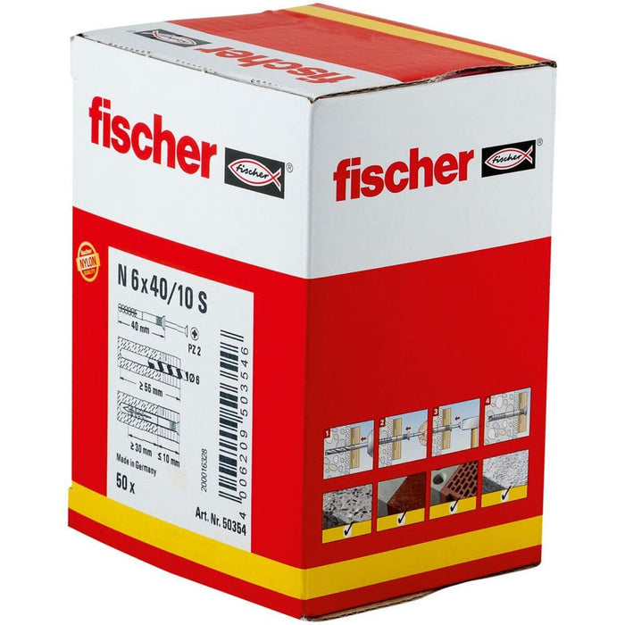 Dibluri și șuruburi Fischer 50354 6 x 40 mm / 10 (50 Unități)
