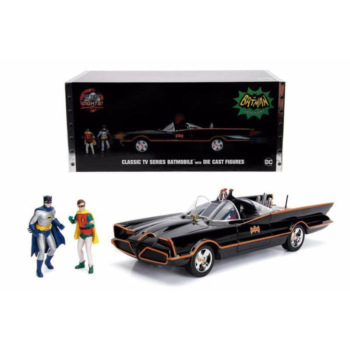 Playset Batman Batmóvil 1966 Classic 3 Piese Lumină 17 cm