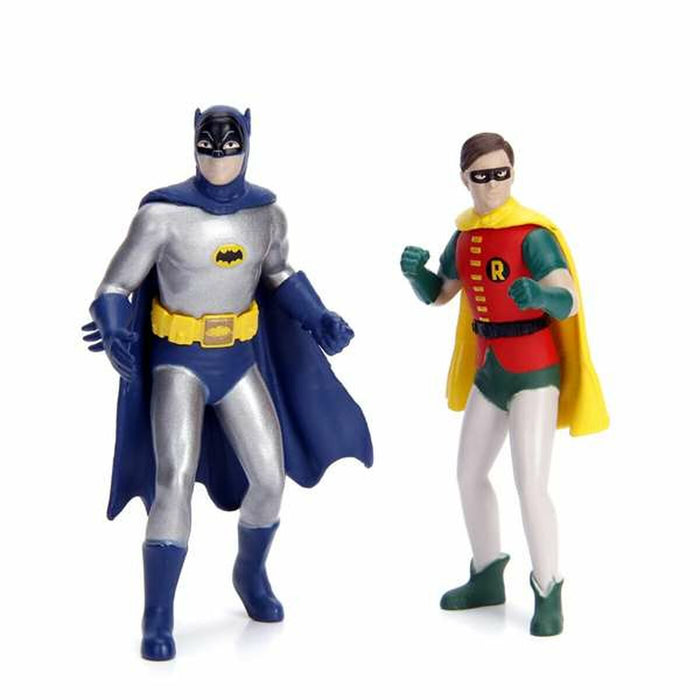 Playset Batman Batmóvil 1966 Classic 3 Piese Lumină 17 cm